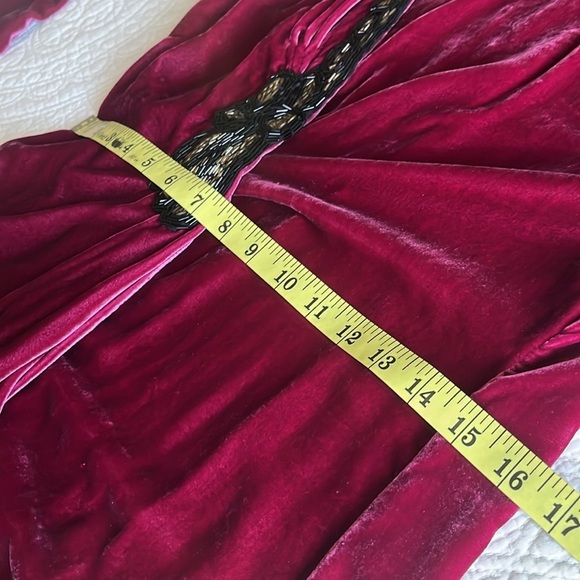 Silk Blend Velvety Wrap Jacket Women Medium Beaded Top Vintage Fairy Core Retro - Picture 12 of 17